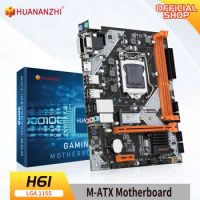 HUANANZHI H61 Motherboard M-ATX For Intel LGA 1155 Support i3 i5 i7 DDR3 1333 1600MHz 16GB SATA M.2 USB2.0 VGA HDMI-Compatible