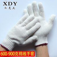 600克700g800g900勞保手套棉紗手套廠家耐磨加厚防滑白棉粗紗手套