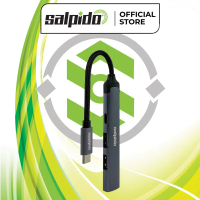 Salpido USB-C Hub Adapter SAL-DS-34C USB C to USB 3.0*1+USB 2.0*2+USB-C 2.0*1 Portable Computer Tabl