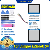 100% Original LOSONCOER NEW 6500mAh Battery For Jumper EZBook S4 HW-3487265 5080270P Z140A-SC Notebook Laptop Battery