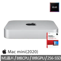 【+Parallels軟體 Desktop 17】Apple Mac mini M1晶片 8核心CPU/8核心GPU/8G/256G SSD