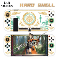 Replacement Case Shell For Nintendo Switch Oled Tempered Glass Film For Zelda Limited Edition For Joy-cons Custom Protective