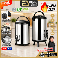 [ES x Mak San] Dispenser Termos Air Stainless 304 Tebal Double Wall Double Lock Tidak Mudah Tumpah U