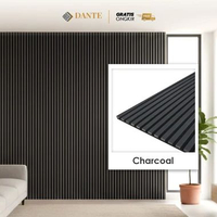 Dante Panel Dinding Akustik 60x240 cm / Wallpanel Acoustic / Peredam Suara Minimalis Charcoal