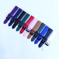 Genuine Leather 8mm 10mm Watch strap for lola rose lady watches band small watch bracelet silver black buckle green red