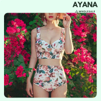 เก็บเงินปลายทาง. Swimwear Tucson peach stripe flower