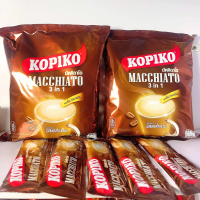 2 TÚI CÀ PHÊ KOPIKO  MACCHIATO THÁI, cafe kopiko thái 1 Túi 20 gói