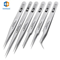 Carbon Steel Anti-Magnetic/Acid RHINO RP-10 RP-11 RP-12 RP-13 RP-14 RP-15 Tweezers Set For Electronics Jewelry Industry Tools