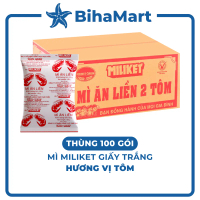[THÙNG 100 GÓI] - COLUSA - Mì Miliket gói giấy trắng hương vị Tôm, Mì tôm gói giấy trắng Miliket, Mì