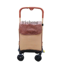 Tqh Travel Shopping Trolley Trolley Telescopic and Portable Elderly Brake Walking Aid Armrest Luggage