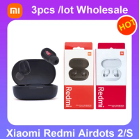 3 Pcs Xiaomi Redmi AirDots S Earphones Headset with Charging Case AirDots 2 True Wireless Headphones Touch Control In-Ear Earbud