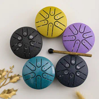 Steel Tongue Drum Set Ethereal Hand Percussion Instrument for Kids and Adults with Mini Size for Yoga and Meditation Music