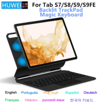 Folio Magic Keyboard for Samsung Galaxy Tab S7 S8 S9 11 inch for Tab S9 FE 10.9"Tablet Case Smart Floating Design Keyboard Cover