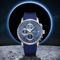 【MIDO 美度】官方授權 Baroncelli 永恆系列 月相三眼計時機械錶-42mm(M0276251704100)