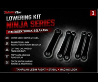 Lowering Kit Ninja R SS KIS KRR SSR Pemendek Shock Belakang CNC Plat Besi 6mm Cat Hitam PNP 10.5 11.