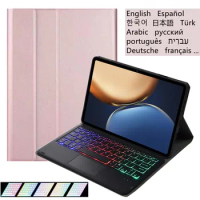 Rainbow Backlit Tcouchpad Case For Samsung Galaxy Tab A A6 10.1 2016 10.1 2019 S5e S4 10.5 S6 Tablet Cover Keyboard Funda Coque