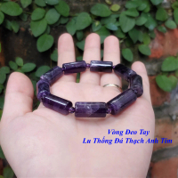 Vòng tay lu thống đá thạch anh tím tự nhiên MUXI