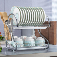 碗架 廚房置物架雙層瀝水碗碟架放碗筷瀝水架碗架收納架子碗盤廚房用品