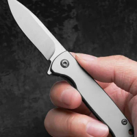 HWZBBEN J238 Pocket Push Dagger Knife Mini Keychain Edc Knife with Stainless Steel Blade and Stainle