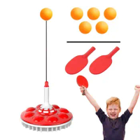 Table Tennis Training Device Ping-Pong Balls Paddles Trainer Kit Ping Pong Training Equipment With Elastic Soft Shaft Portable