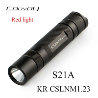 Red Light Flashlight Convoy S21A with KR CSLNM1.23 SST-20-DR Linterna Led S2+ Plus 21700 Edition Torch 2400lm Camping Hunting