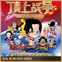 New Genuine ONEPIECE Top Of The War Post Chapter Dracule Mihawk Portgas D Ace Seal Blind Box Handmade Car Decoration Gift