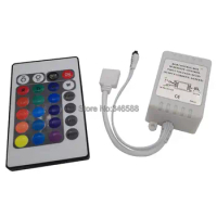 12V 6A 2A x 3CH 72W 24 Key Wireless IR Infrared Remote LED Controller for 3528 5050 RGB LED Strip Light Tape
