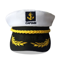 [ Star Fun] kapal layar dewasa tentera topi kapal Skipper kapal Sailor kapten kostum Hat Cap laras tentera laut marin laksamana lelaki wanita putih merah