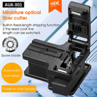 COMPTYCO Fiber Cleaver AUA-X01 FTTH Cable Mini Fiber Optic Cutting Knife Tools Cutter Three-in-one clamp slot 12 Surface Blade