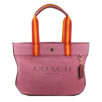 【COACH】中型包-美型牛仔布手提包(紫)