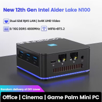 กระเป๋า M8S Mini PC 12th Gen N100 Quad Core Windows 11 16GB DDR5 4800MHz สูงสุด2T SSD Gaming PC คอมพ
