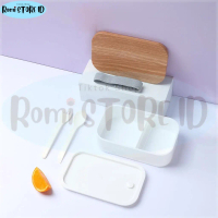 [ZK0015] Kotak Makan dengan Sendok Garpu Kotak Bekal Makan Siang BPA Free 900ml Kantor Makan Siang S
