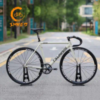 TSUNAMI SNM100 Fixie Bike 49/52/55/58CM Single Speed Road Fixed Gear Bicycle 700C Track Commuter Bike With Flat Spokes Wheelset