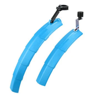 Telescopic Folding Bicycle Fender Set With Taillight MTB Mudguard Bicycle Front Rear Fender For Road Bike Mud Guard
