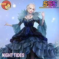 CoCos-SSS Game Identity V Bloody Queen Night Tides Cosplay Costume Identity V Mary Cosplay New Skin Night Tides Costume and Wig