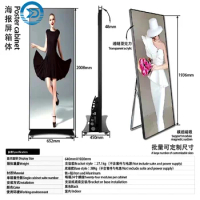 LED Poster Screen Wifi Control Screen Display P1.86 Movable Full Color Indoor Advertising Machine Factory Direct Sales Screen ​