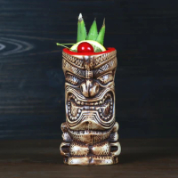 400ml Tiki Mugs Cocktail Cup Beer Wine Mug Ceramic Tiki Mugs Art Crafts Creative Hawaii Mugs