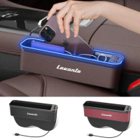 Car Interior LED 7-Color Atmosphere Light Sewn Chair Storage Box For Maserati Levante Auto Universal USB Storage Box parts