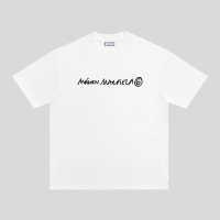 Mùa Hè In Phun In Logo Margiela 6 T-Shirt Người Đàn Ông Phụ Nữ Paris Chất Lượng Cao Thời Trang Phố G