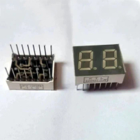10Pcs 0.4 Inch 16 Pins E20401-A-K C-A 2 Digits Bits Green LED Digital Seven Segments Display Digitron Common Anode