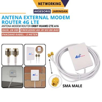 RG174 28dbi Sma Antena Eksternal Kabel Orbit Star 2 Modem Wifi 4g All Operator Penguat Sinyal Router