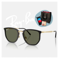 【RayBan 雷朋】六角形複合式偏光太陽眼鏡(RB4451-630658 53mm)
