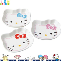 日本製 三麗鷗 凱蒂貓Hello Kitty 頭型陶瓷 小碟 小盤 點心盤 3入1組 日本進口正版 501103