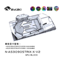 Bykski N-AS3090STRIX-X-V2 PC water cooling Radiator GPU cooler video Graphics Card Water Block for ASUS ROG STRIX RTX3090 3080