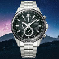 【CITIZEN 星辰】GENTS系列 電波對時 鈦金屬 萬年曆 光動能計時腕錶 母親節 禮物 推薦(AT8218-81E)