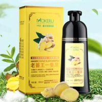 Mokeru Natural Ginger 5 Minutes Fast Hair Dye Shampoo Organic Hair Dye Permanent Black Shampoo For Women Cover White Gray Hair