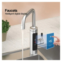 Instant Tankless Water Faucet, Electric Hot Water Heater Faucet,LCD Digital Kitchen Instant Heating Faucet