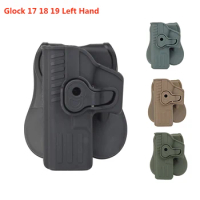 Left Hand Tactical Gun Holster For Glock 17 18 19 Airsoft Gun Case Pistol Holster Hunting Accessories