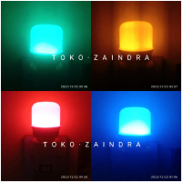 lampu tidur hias warna warni led + fitting saklar