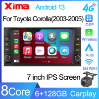 XIMA XV6Pro Android 13 Radio Carplay gps For Toyota Corolla Rav4 Vios Crown Camry Hiace Previa Car Multimedia Stereo Player 2din
